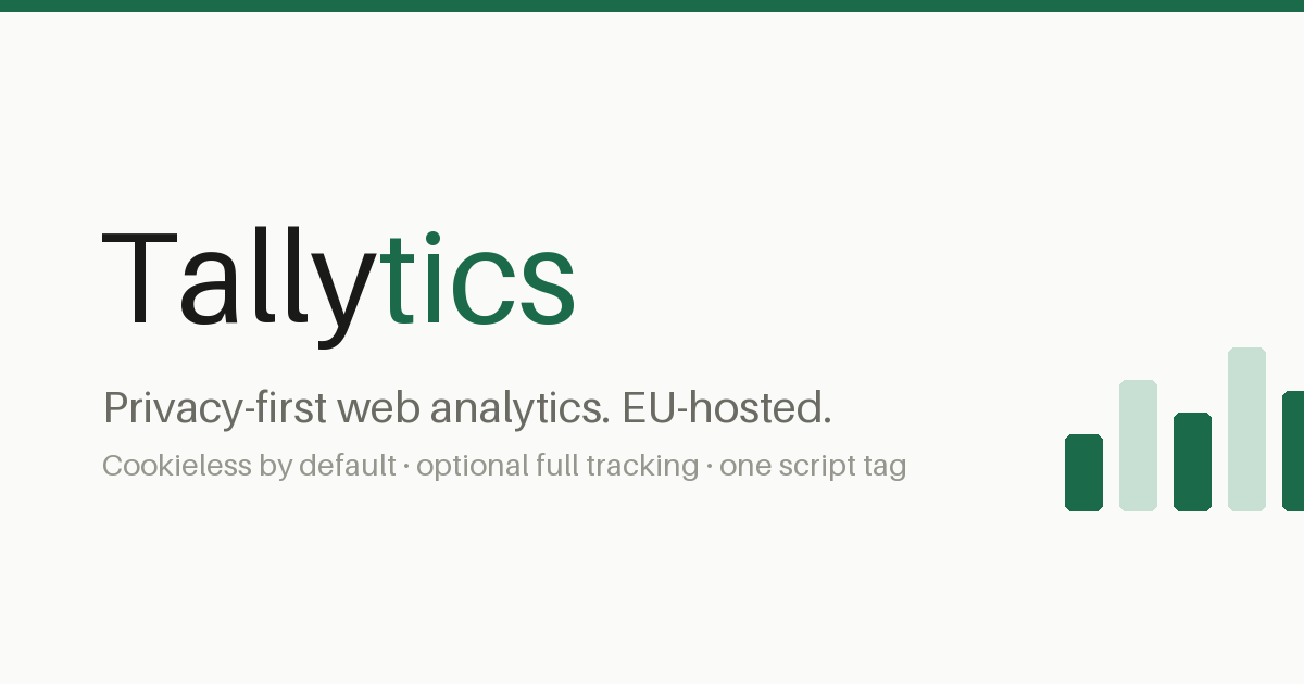 Tallytics — Web Analytics Without the Tracking